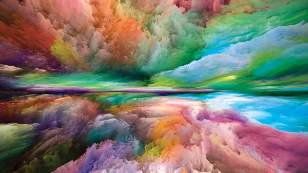 Магія Пейзажів Серія Кольорових Мрій Образ Фарби Текстур Градієнтних Хмар — стокове фото