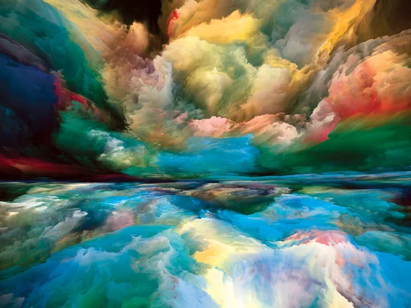 Spectral Landscape Color Dreams Series Backdrop Design Paint Textures Gradient — Stock Photo, Image