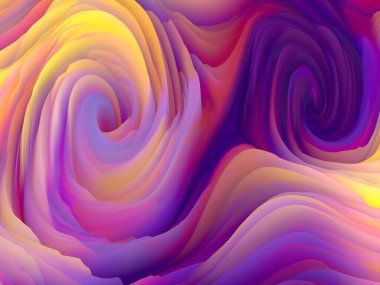 Renk Fırtınası serisi. Sanat ve tasarım konularında duvar kağıdı veya arkaplan olarak hizmet etmek üzere üç boyutlu sanal boyaların rengarenk çizimleri