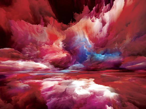 スペクトルの風景 色夢シリーズ 内側の世界 想像力 芸術とデザインの主題にペイント テクスチャとグラデーションの雲の配置 — ストック写真