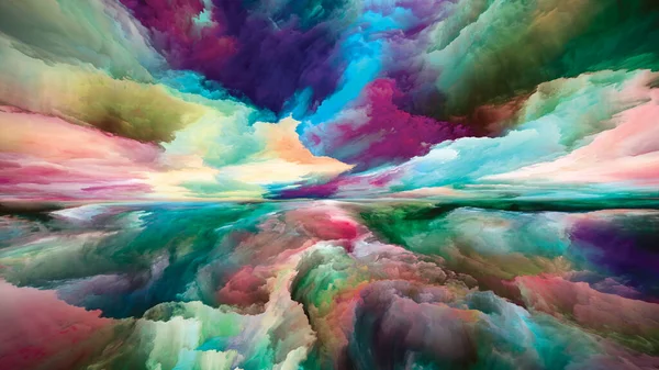 Fantasielandschaft Farbträume Abstraktes Design Aus Farbe Texturen Und Verlaufswolken Zusammenhang — Stockfoto