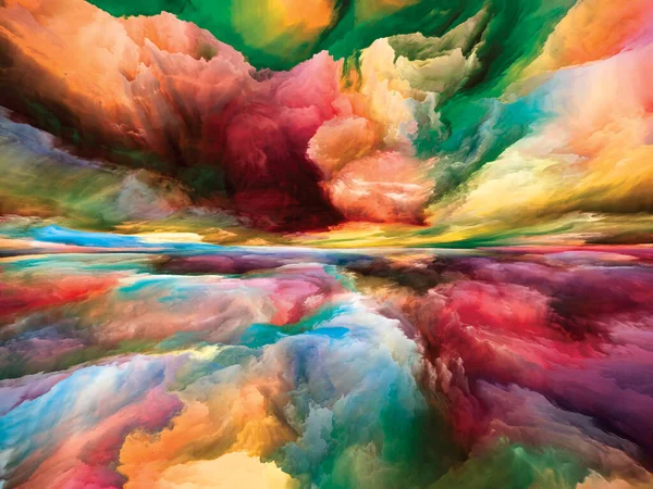 Sonhos Coloridos Paisagens Série Mente Arranjo Criativo Pintura Brilhante Gradientes — Fotografia de Stock
