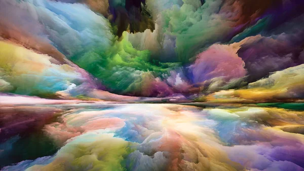 Terra Spettrale Serie Color Dreams Design Fondo Vernice Texture Nuvole — Foto Stock