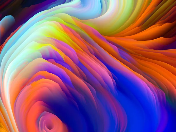 Färgstormserie Rendering Färgglada Virvlar Virtuellt Skum Att Fungera Som Bakgrund — Stockfoto