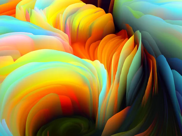 Série Color Storm Rendu Tourbillons Vibrants Mousse Virtuelle Pour Servir — Photo