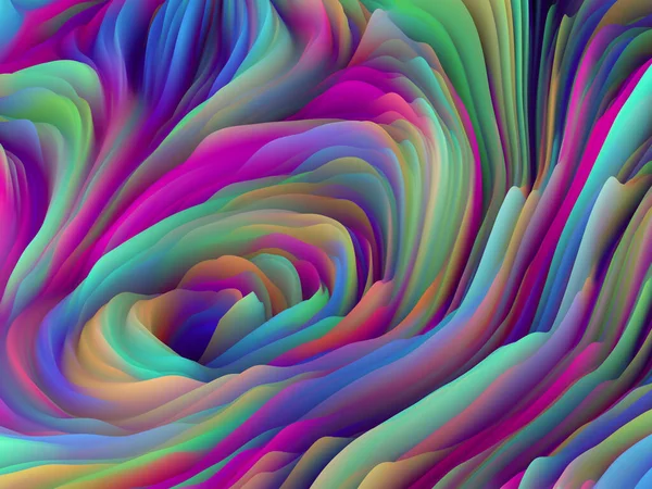 Geometria Contorta Serie Onde Dimensionali Composizione Della Texture Colore Vorticosa — Foto Stock