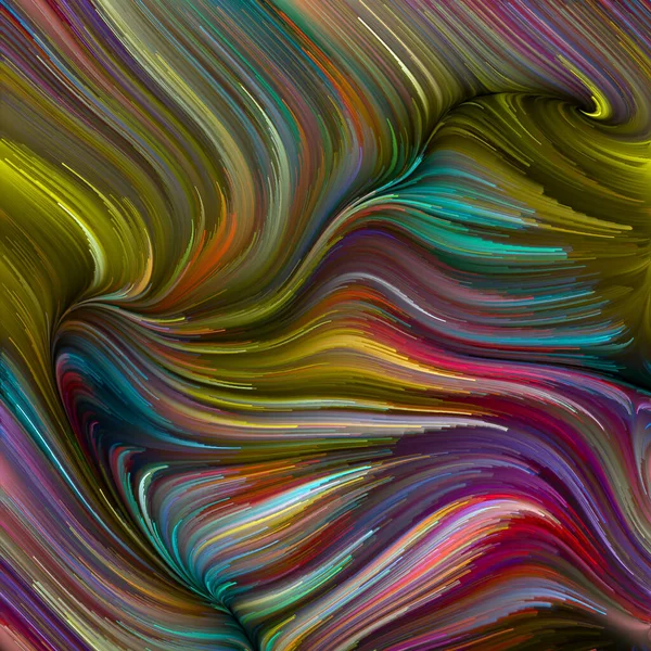 彩色漩涡系列 光谱纤维在生命 创造力和艺术主题上的彩色运动安排 — 图库照片