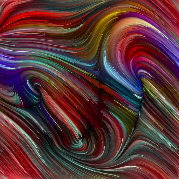 Seria Color Swirl Abstrakcyjny Układ Barwnych Ruchów Włókien Spektralnych Odpowiednich — Zdjęcie stockowe