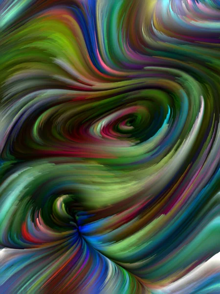 Kleur Swirl Serie Interplay Van Kleurrijke Beweging Van Spectrale Vezels — Stockfoto