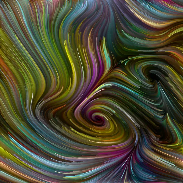 Série Color Swirl Conception Abstraite Faite Mouvement Coloré Fibres Spectrales — Photo