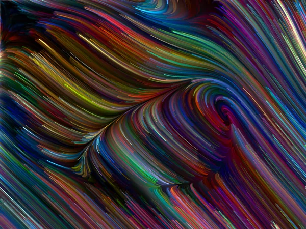 カラー ウォールシリーズ 創造性 芸術に関連するスペクトル繊維のカラフルな動きの創造的な配置 — ストック写真