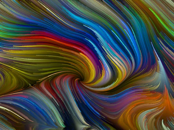 Kleur Swirl Serie Samenstelling Van Kleurrijke Beweging Van Spectrale Vezels — Stockfoto