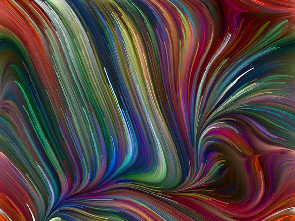 Color Swirl Series Abstract Arrangement Colorful Motion Spectral Fibers Subject — Stock Photo, Image