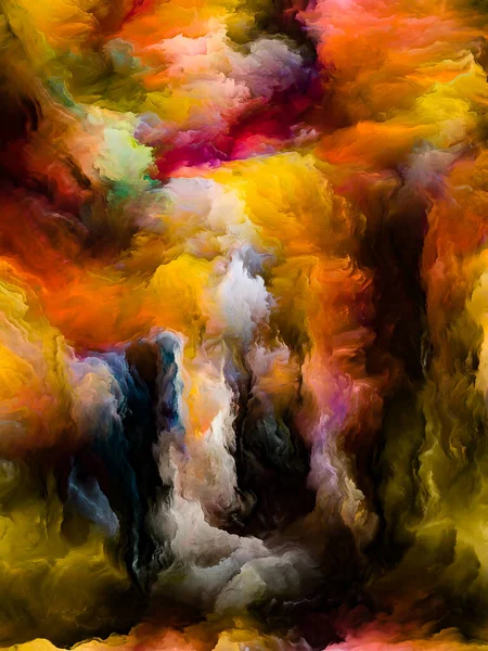 Color Lives Series Background Design Colorful Motion Fractal Paint Canvas — Stock Photo, Image