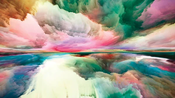 Магія Пейзажів Серія Кольорових Мрій Образ Фарби Текстур Градієнтних Хмар — стокове фото