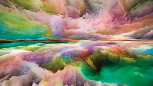 Tierra Espectral Serie Sueños Color Arreglo Abstracto Pintura Texturas Nubes — Foto de Stock