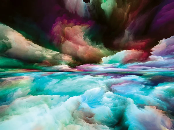 낙원의 컬러드림 시리즈 디자인의 주제를 페인트 구름의 그래픽 — 스톡 사진