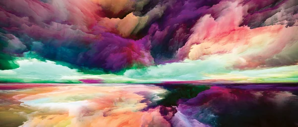 Krajobraz Widmowy Seria Color Dreams Rozmieszczenie Farb Faktur Gradientowych Chmur — Zdjęcie stockowe