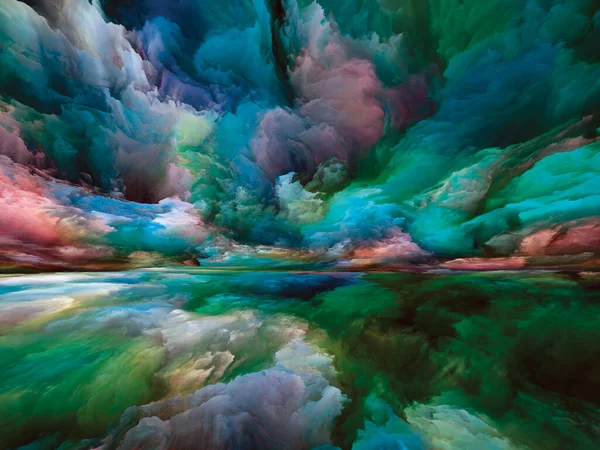 Krajobraz Wielobarwny Seria Color Dreams Kompozycja Farb Faktur Gradientowych Chmur — Zdjęcie stockowe