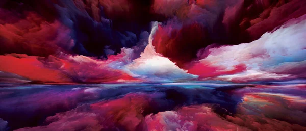 Multicolor Landscape Série Color Dreams Složení Barev Textur Gradientních Mraků — Stock fotografie