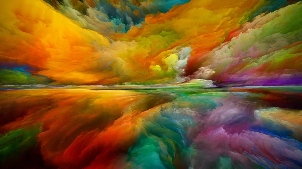 Işık Bulutları Gerçekliğe Kaçış Dizisi Doğaüstü Günbatımı Renkleri Dokularından Oluşan — Stok fotoğraf