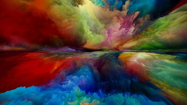 Βίστας Των Χρωμάτων Απόδραση Στη Σειρά Πραγματικότητα Σύνθεση Σουρεαλιστικού Ηλιοβασιλέματος — Φωτογραφία Αρχείου