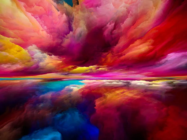 Paisaje Interno Serie Sueños Color Fondo Compuesto Por Pintura Texturas — Foto de Stock