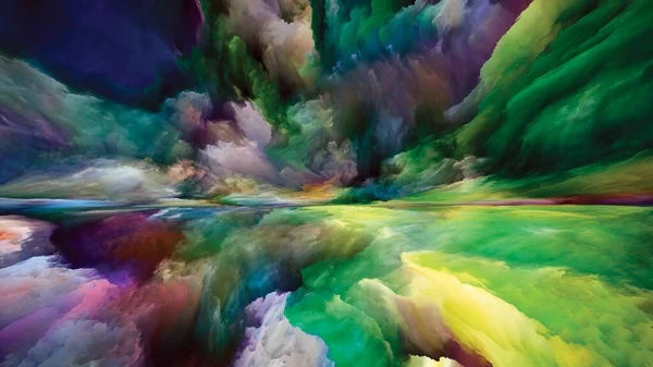 Spectral Landscape Color Dreams Series Artistic Background Made Paint Textures — Stock Photo, Image