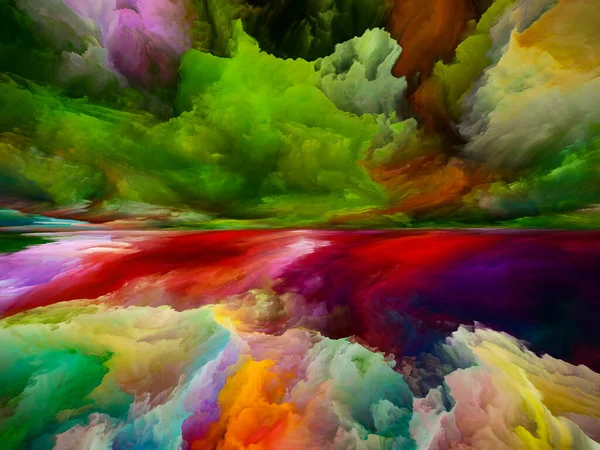 Paisagem Espectral Série Sonhos Cor Fundo Artístico Feito Tinta Texturas — Fotografia de Stock