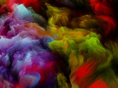 Renkli girdap serisi. Yaşam, yaratıcılık ve sanatla ilgili tuvalin üzerindeki sıvı boyanın renkli hareketlerinden oluşan soyut tasarım