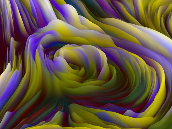 Vriden Geometri Dimensionell Vågserie Sammansättning Swirling Color Texture Utformning Slumpmässig — Stockfoto