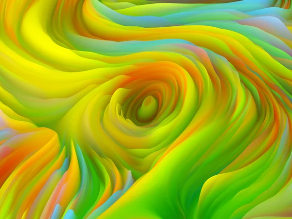 Chaotický Povrch Série Dimensional Wave Abstraktní Uspořádání Vířící Barevné Textury — Stock fotografie