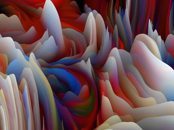 Surface Torsadée Série Vagues Dimensionnelles Arrangement Créatif Texture Couleur Tourbillonnante — Photo