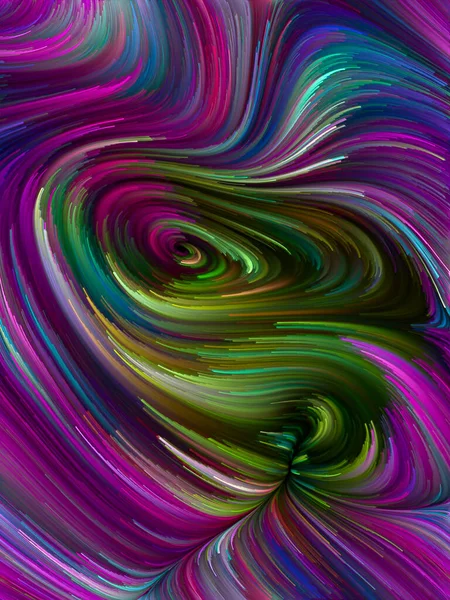 Kleur Swirl Serie Interplay Van Kleurrijke Beweging Van Spectrale Vezels — Stockfoto