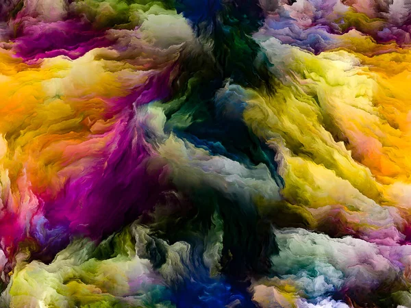 Color Lives Series Design Composed Colorful Motion Fractal Paint Canvas — Stock Photo, Image