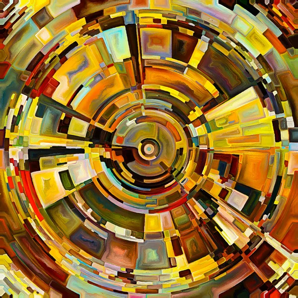 Prayer Circle series. Digital watercolor of disk, rays and arches of radiating color and organic texture to represent source of spiritual energy and power of life.