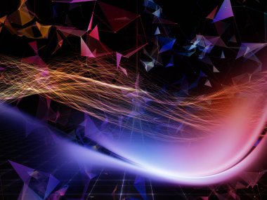 Dijital Rüyalar serisi. Bilim, eğitim, bilgisayar ve modern teknoloji konularında bir kavram metaforu olarak sanal görselleştirme bileşenleri ile teknoloji arka planının yaratıcı düzenlenmesi