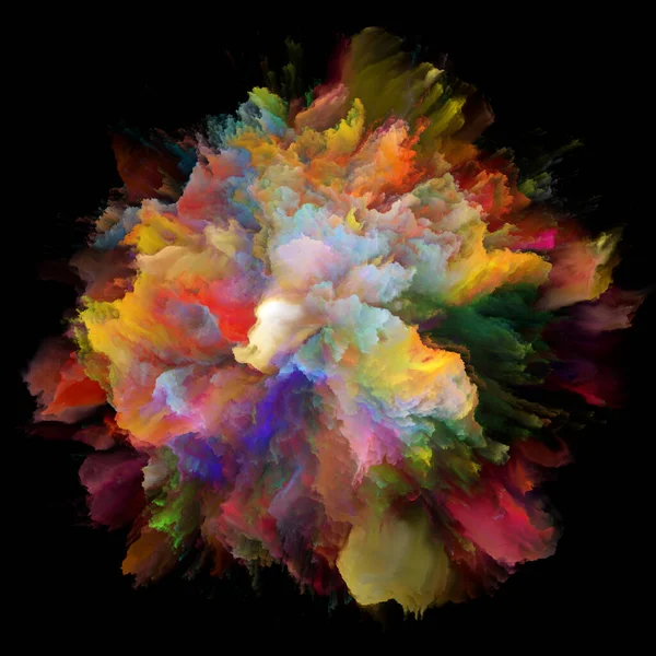 色の感情シリーズ 想像力 創造性のアートとデザインをテーマにあなたのデザインを補完するためにカラー バースト スプラッシュ爆発の背景 — ストック写真
