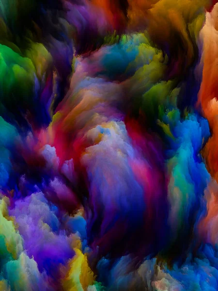 Bunte Dicke Farbtextur Auf Schwarzer Leinwand Zum Thema Kreativität Fantasie — Stockfoto