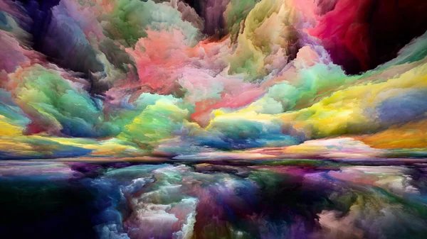 Peisaj Multicolor Vezi Niciodată Serialul World Compoziție Culori Texturi Nori — Fotografie, imagine de stoc