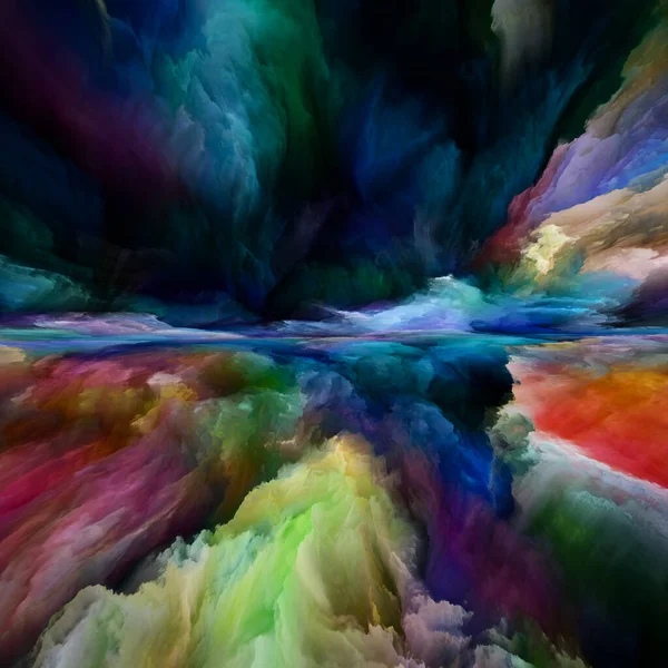 Afterlife Colors Paisagens Série Mente Imagem Pintura Brilhante Gradientes Movimento — Fotografia de Stock