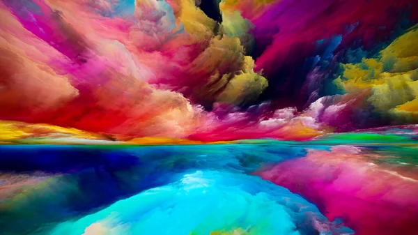 Paisaje Mágico Serie Sueños Color Fondo Pintura Texturas Nubes Degradadas — Foto de Stock