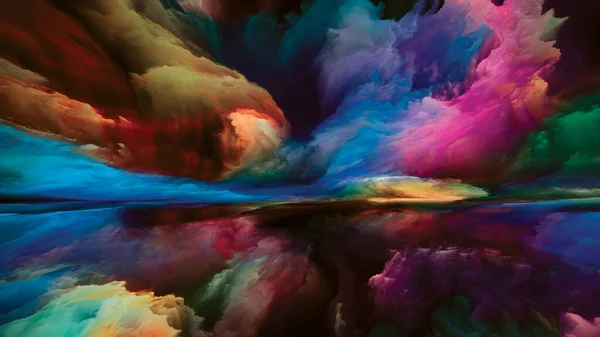 컬러드림 시리즈 설계와 관련된 페인트 구름의 — 스톡 사진