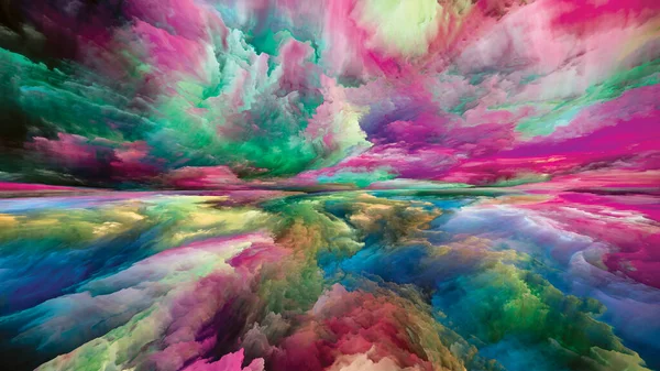 Спектральный Пейзаж Серия Color Dreams Художественный Фон Краски Текстур Градиентных — стоковое фото