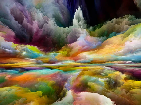 Spectral Landscape Color Dreams Series Artistic Background Made Paint Textures — Stock Photo, Image