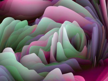 Çarpık Boya. Boyutsal Dalga serisi. Dönen Renk Dokusundan yapılmış görsel çekicilik. Sanat, yaratıcılık ve tasarım planlarında uygun 3 boyutlu türbülans oluşturma