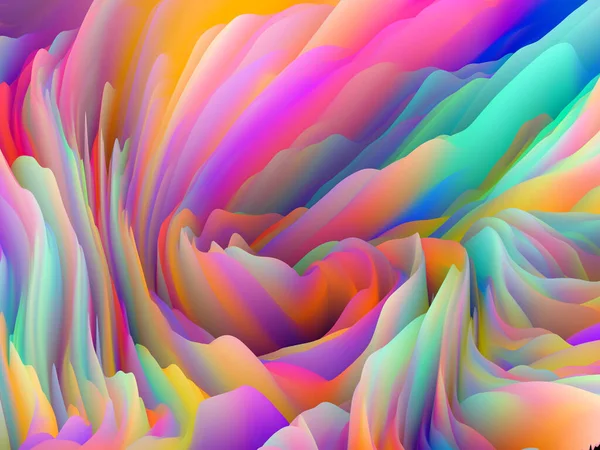 Twisted Paint Dimensional Wave Series Visually Attractive Backdrop Made Swirling — Stock Photo, Image