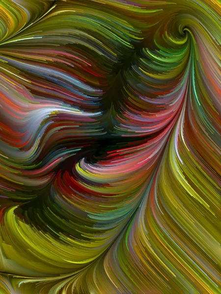 Kleur Swirl Serie Samenstelling Van Kleurrijke Beweging Van Spectrale Vezels — Stockfoto