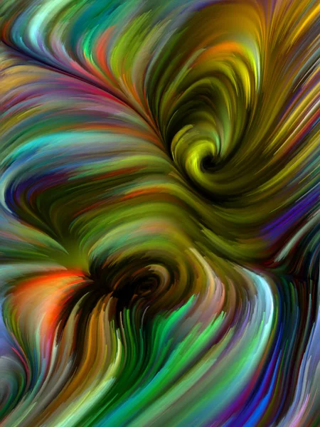 Série Color Swirl Abstração Artística Composta Movimento Colorido Fibras Espectrais — Fotografia de Stock