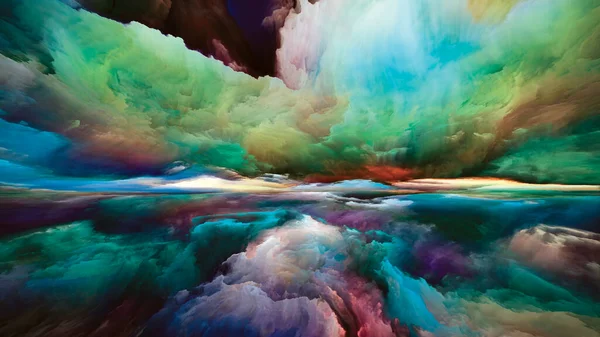 Paisaje Interno Serie Sueños Color Diseño Hecho Pintura Texturas Nubes —  Fotos de Stock